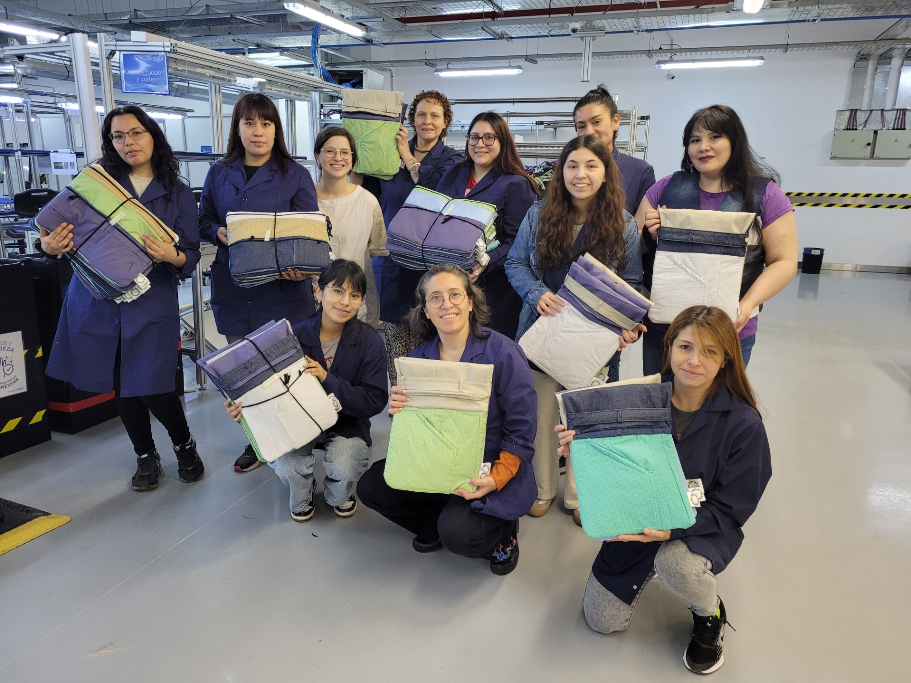 Equipo de Upcycling con productos terminados